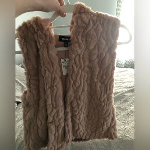 Express Faux Fur Vest
